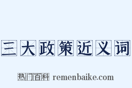 三大政策近义词是什么意思的图片